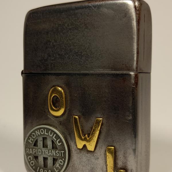 (036) ZIPPO [=1943-45=] (3 barrel) WWII =OWL , Honolulu Rapid Transit=