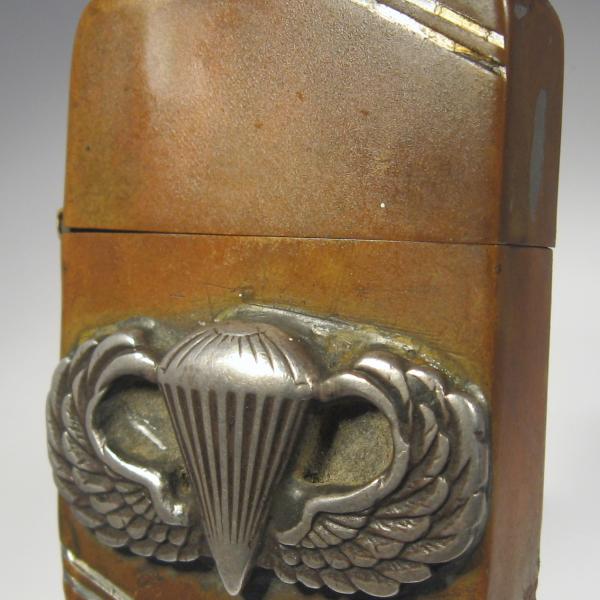 (223) ZIPPO [=1938-40=] (3 barrel)(U-clip) =AIRBORNE WINGS , PATHFINDER=